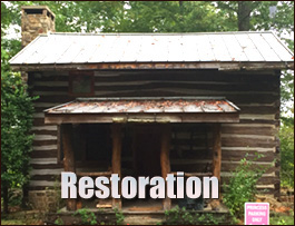 Historic Log Cabin Restoration  Vale, North Carolina
